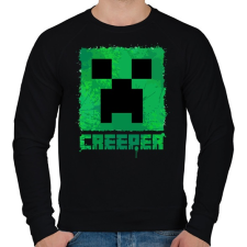 PRINTFASHION Minecraft Creeper - Férfi pulóver - Fekete férfi pulóver, kardigán