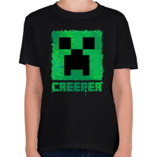PRINTFASHION Minecraft Creeper - Gyerek póló - Fekete gyerek póló