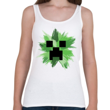 PRINTFASHION Minecraft Creeper - Női atléta - Fehér női trikó