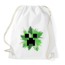 PRINTFASHION Minecraft Creeper - Sportzsák, Tornazsák - Fehér tornazsák