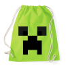 PRINTFASHION Minecraft creeper - Sportzsák, Tornazsák - Limezöld