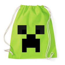 PRINTFASHION Minecraft creeper - Sportzsák, Tornazsák - Limezöld tornazsák