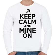 PRINTFASHION Minecraft - Csak nyugi és bányássz! - Férfi pulóver - Fehér férfi pulóver, kardigán