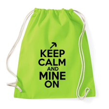 PRINTFASHION Minecraft - Csak nyugi és bányássz! - Sportzsák, Tornazsák - Limezöld tornazsák