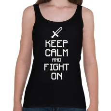 PRINTFASHION Minecraft - Csak nyugi és harcolj! - Női atléta - Fekete