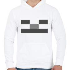 PRINTFASHION Minecraft csontváz - Férfi kapucnis pulóver - Fehér férfi pulóver, kardigán