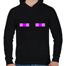 PRINTFASHION Minecraft enderman - Férfi kapucnis pulóver - Fekete