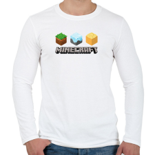 PRINTFASHION Minecraft felirat - Férfi hosszú ujjú póló - Fehér férfi póló