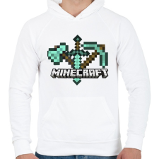 PRINTFASHION Minecraft - Férfi kapucnis pulóver - Fehér férfi pulóver, kardigán