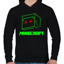 PRINTFASHION Minecraft - Férfi kapucnis pulóver - Fekete férfi pulóver, kardigán