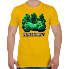 PRINTFASHION Minecraft - Férfi póló - Sárga férfi póló