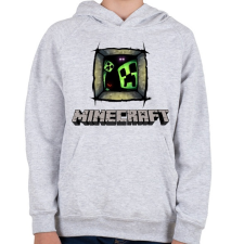 PRINTFASHION Minecraft - Gyerek kapucnis pulóver - Sport szürke gyerek pulóver, kardigán
