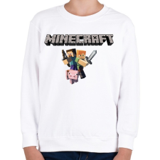 PRINTFASHION Minecraft - Gyerek pulóver - Fehér gyerek pulóver, kardigán