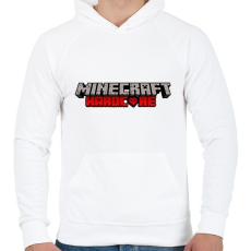 PRINTFASHION Minecraft Hardcore - Férfi kapucnis pulóver - Fehér