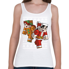 PRINTFASHION Minecraft Karácsony - Női atléta - Fehér