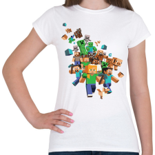 PRINTFASHION Minecraft karakterek - Női póló - Fehér női póló