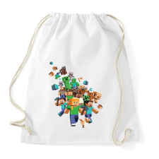 PRINTFASHION Minecraft karakterek - Sportzsák, Tornazsák - Fehér tornazsák