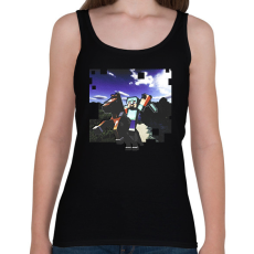 PRINTFASHION minecraft ló (képregény stílus) - Női atléta - Fekete