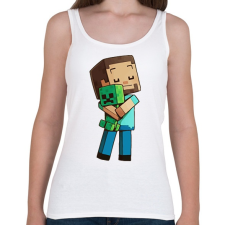 PRINTFASHION Minecraft Love - Női atléta - Fehér női trikó