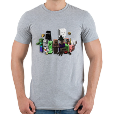 PRINTFASHION minecraft mobok - Férfi póló - Sport szürke férfi póló