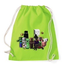 PRINTFASHION minecraft mobok - Sportzsák, Tornazsák - Limezöld tornazsák