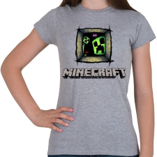 PRINTFASHION Minecraft - Női póló - Sport szürke női póló