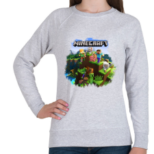 PRINTFASHION Minecraft - Női pulóver - Sport szürke női pulóver, kardigán