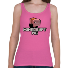 PRINTFASHION Minecraft pig - Női atléta - Rózsaszín női trikó