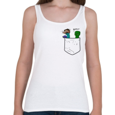 PRINTFASHION Minecraft Pocket - Női atléta - Fehér női trikó