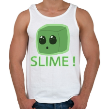PRINTFASHION Minecraft Slime - Férfi atléta - Fehér atléta, trikó