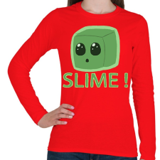 PRINTFASHION Minecraft Slime - Női hosszú ujjú póló - Piros női póló