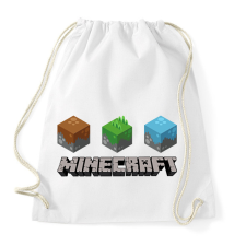 PRINTFASHION Minecraft - Sportzsák, Tornazsák - Fehér tornazsák