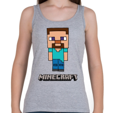 PRINTFASHION Minecraft - Steve - Női atléta - Sport szürke női trikó