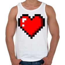 PRINTFASHION Minecraft szív - Férfi atléta - Fehér atléta, trikó