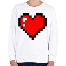 PRINTFASHION Minecraft szív - Gyerek pulóver - Fehér gyerek pulóver, kardigán