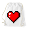 PRINTFASHION Minecraft szív - Sportzsák, Tornazsák - Fehér