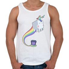 PRINTFASHION minecraft szivárvány - Férfi atléta - Fehér