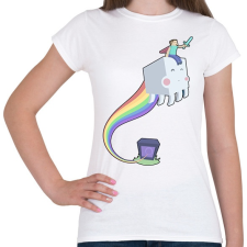 PRINTFASHION minecraft szivárvány - Női póló - Fehér női póló