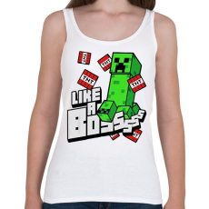 PRINTFASHION Minecraft TNT - Női atléta - Fehér