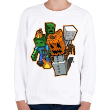 PRINTFASHION Minecraft zombieezz - Gyerek pulóver - Fehér gyerek pulóver, kardigán