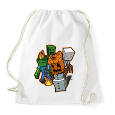 PRINTFASHION Minecraft zombieezz - Sportzsák, Tornazsák - Fehér tornazsák