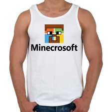 PRINTFASHION Minecrosoft - Férfi atléta - Fehér atléta, trikó