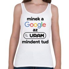 PRINTFASHION Minek a google az uram mindent tud - Női atléta - Fehér női trikó