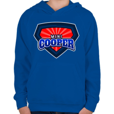 PRINTFASHION MINI COOPER - Gyerek kapucnis pulóver - Királykék