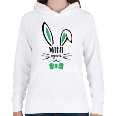 PRINTFASHION Mini nyuszi - fiú - Női kapucnis pulóver - Fehér