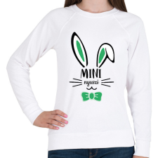 PRINTFASHION Mini nyuszi - fiú - Női pulóver - Fehér női pulóver, kardigán