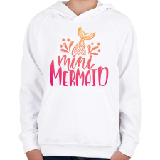 PRINTFASHION Mini sellő - Gyerek kapucnis pulóver - Fehér gyerek pulóver, kardigán