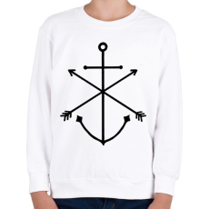PRINTFASHION Minimal Anchor  - Gyerek pulóver - Fehér
