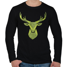 PRINTFASHION Minimal szarvas - Férfi hosszú ujjú póló - Fekete férfi póló