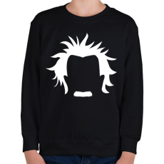 PRINTFASHION Minimalista Einstein - Gyerek pulóver - Fekete